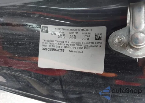 2013 Chevrolet Camaro 2Lt z USA, uszkodzony, nr VIN 2G1FC1E38D9222445